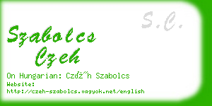 szabolcs czeh business card